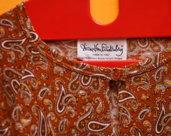 Vintage 1970's Diane von Furstenberg dress paisley seventies designer