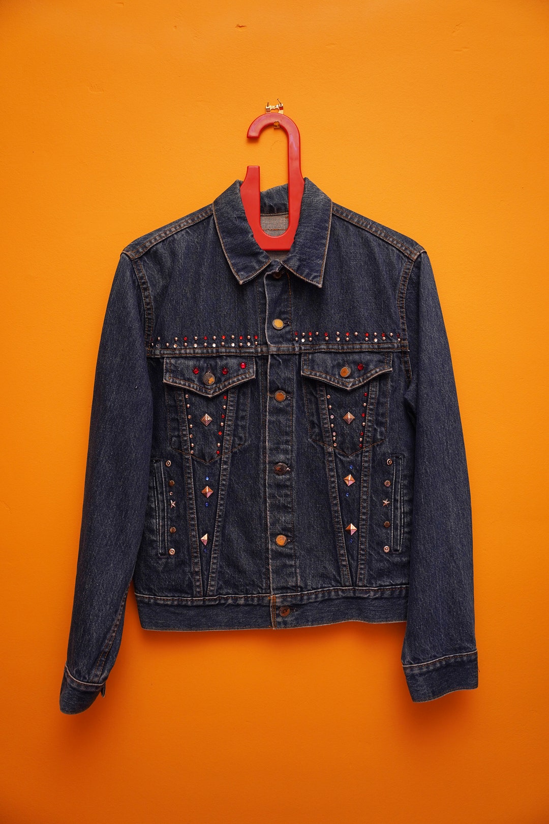 Vintage 1980's Levi's Jacket Costumized Studs Etsy