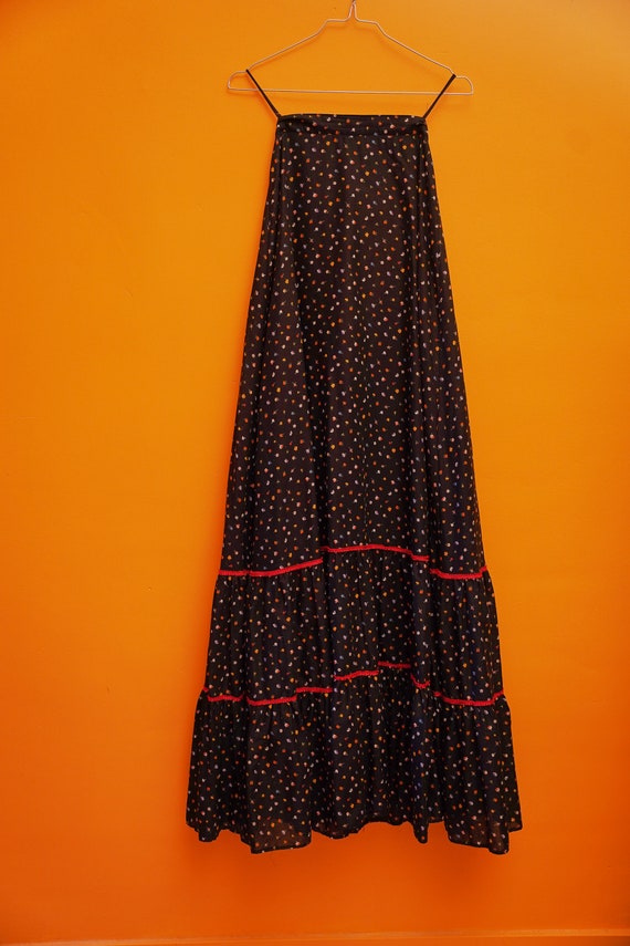 Vintage Vera Mont cotton maxi skirt 1970's West Ge