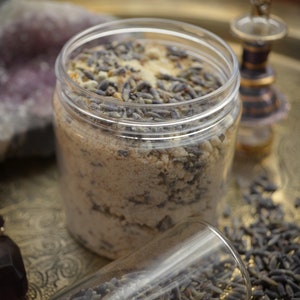 Relaxing Lavender Milk Bath Soak/ Witchy Bath Additive/ spa gift/ bath tea for bath rituals, self care/Flower infused stress relief bath image 1