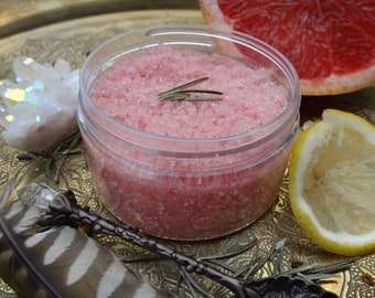 Grapefruit-Körperpeeling/ Zuckerpeeling/ Feuchtigkeitsspendendes Spa-Leckerli/ Witchy Selfcare/ Spa-Geschenke für Sie/ Rosenduft-Peeling