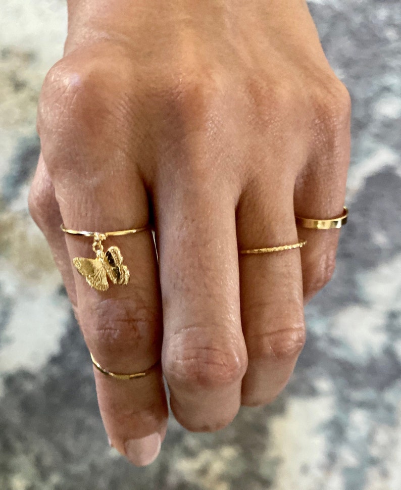 Antitarnish Gold Filled Stacking Rings . Minimalist Rings . Etsy