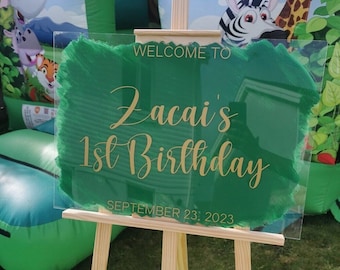 Beautiful Large Perspex Acrylic Welcome Sign - Birthday Sign - Party Sign - Painted