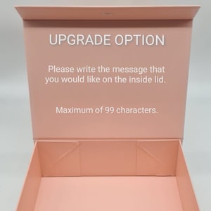 UPGRADE: binnenbericht voor gepersonaliseerde doos (add-on die alleen samen met een van onze dozen kan worden gekocht)