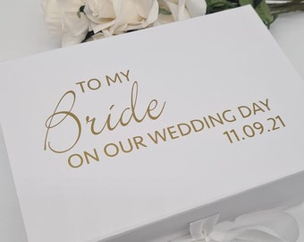 Personalised Bride Gift Box, Bride Gift, Bride To Be, Wife Gift Box, Wedding Box, Luxury Groom Gift Box, Large Gift Box