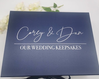 Wedding Keepsakes Box, Wedding Keepsakes, Personalised Wedding Memory Gift Box
