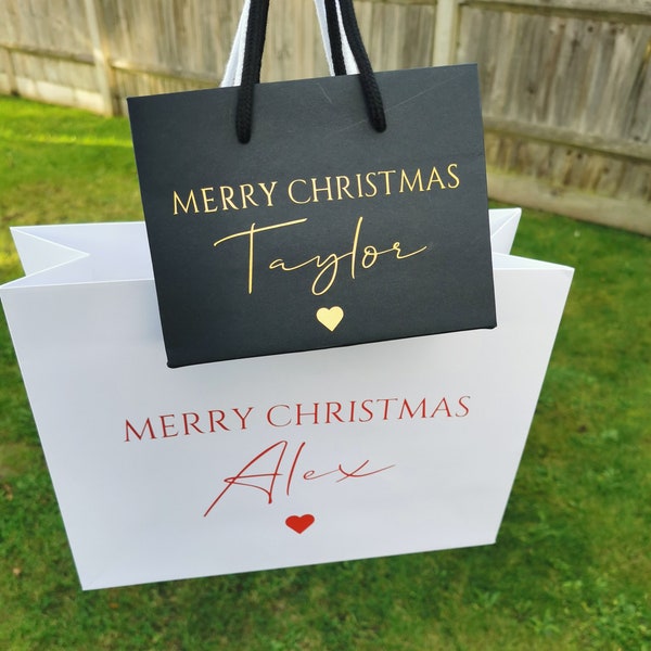 Personalised Christmas Gift Bag, Christmas Gift, Xmas Gift Bag, Luxury Gift Bag, Large Gift Bag