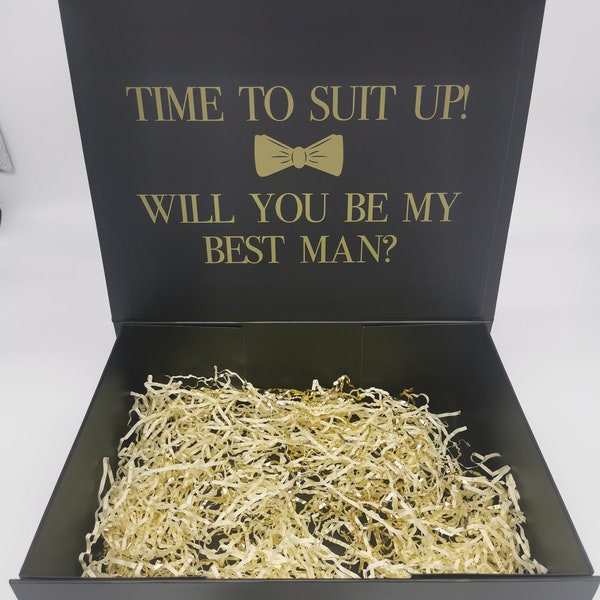 Time To Suit Up! Will You Be My Best Man? Groomsman, Best Man Gift, Best Man Proposal Box, Best Man Box, Best Man Gift Box