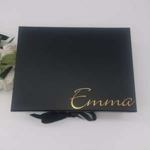 Luxe grote geschenkdoos, magnetische doos, middelgrote geschenkdoos, gepersonaliseerde naamdoos, verjaardagsdoos, stalknecht, doos bruidsmeisje, Moederdagdoos