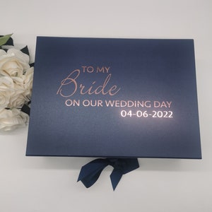 Personalised Bride Gift Box, Bride Gift, Bride To Be, Wife Gift Box, Wedding Box, Luxury Groom Gift Box, Large Gift Box image 3