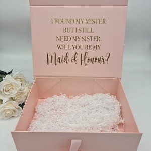 Word jij mijn bruidsmeisje? My Mister gevonden, maar heb mijn zus nog steeds nodig, bruidsmeisjesdoos, bruidsmeisjescadeaudoos, geschenkdoos bruidsmeisje