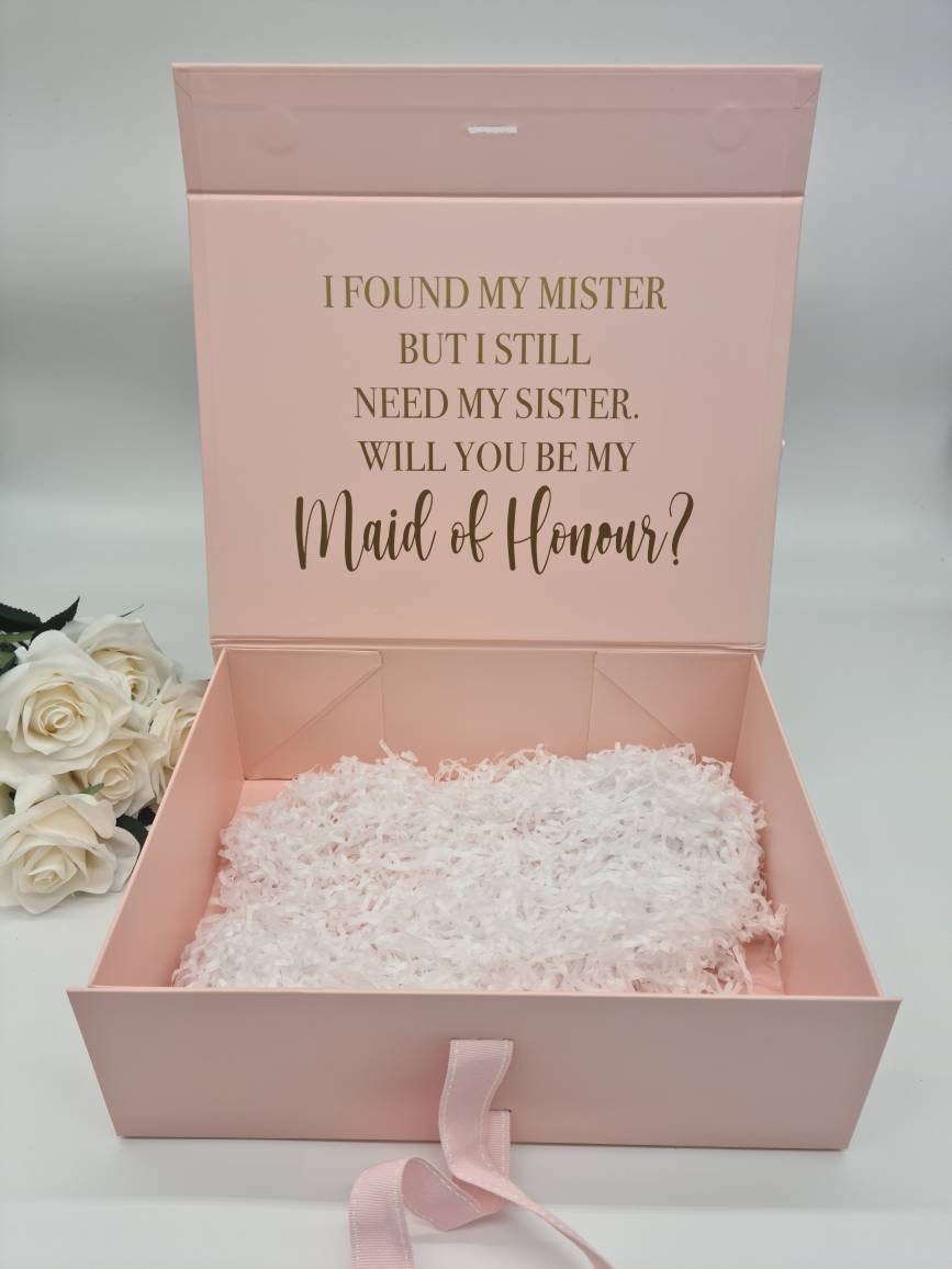 Bridesmaid Personalised Will you be my Maid of Honour Sister Wedding W288 