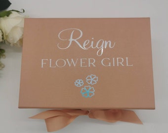 Flower Girl Gift Box, Flower Girl Proposal Box, Flower Girl Box, Bridal Party, Flower Girl Gift