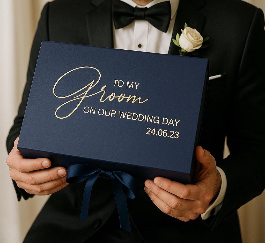 Personalized Groom Gift Box: Luxury Wedding Keepsake Box