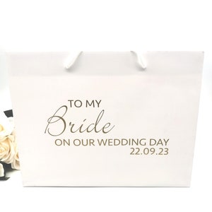 Personalisierte Brautgeschenk-Tasche, Brautgeschenk-Tasche, Hochzeitstasche, Luxus-Braut-Geschenk-Tasche, große Geschenktasche,