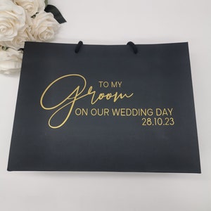 Personalised Groom Gift Bag, Groom Gift, Wedding Bag, Luxury Groom Gift Bag, Large Gift Bag,