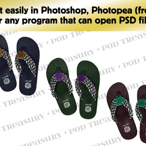 Mockup Bundle Prop Pack Women's Shoes Casual / Flipflops Digital Elements for Mockups image 3