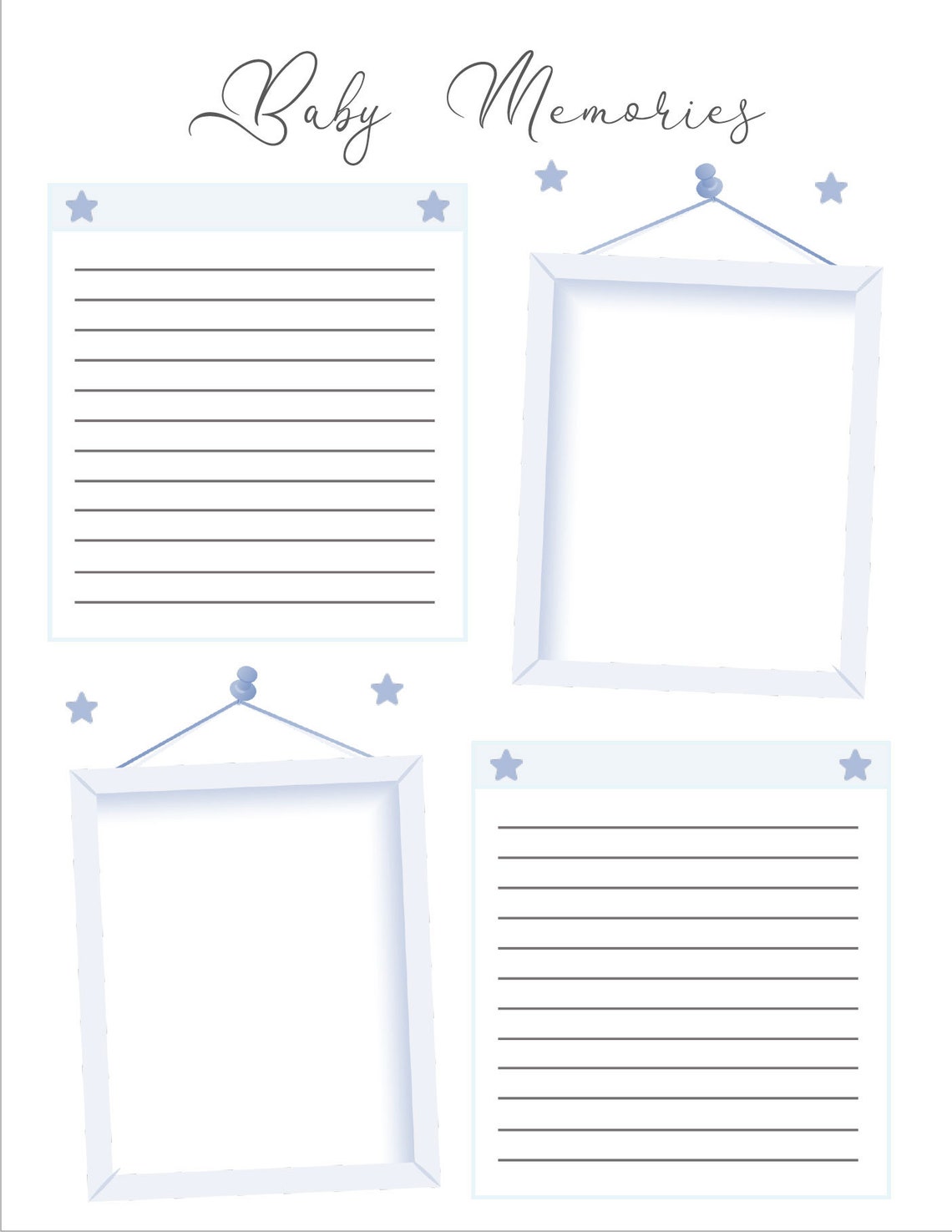Baby Memory Book Printable Pages / Tracker PDF and Etsy