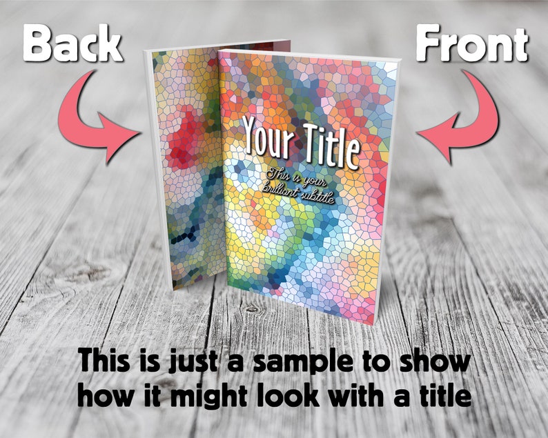 6x9 Colorful KDP Book Cover Design PSD & PNG 6x9 White 150 Pages Kindle Cover Template Stained Glass Look image 3