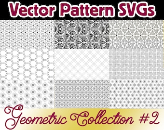 Vector SVGs and Photoshop Patterns | 9 Seamless Geometric Patterns