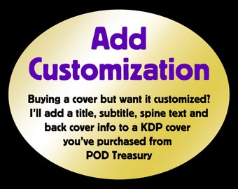 Customization of KDP Cover from POD Treasury