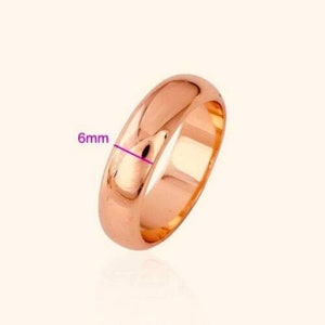 9ct 9KGold FilledD Shaped Wedding Band Ring White Gold,Yellow Gold,Rose Gold Various Sizes J till Z ,W3mm,4mm, 6mm image 10