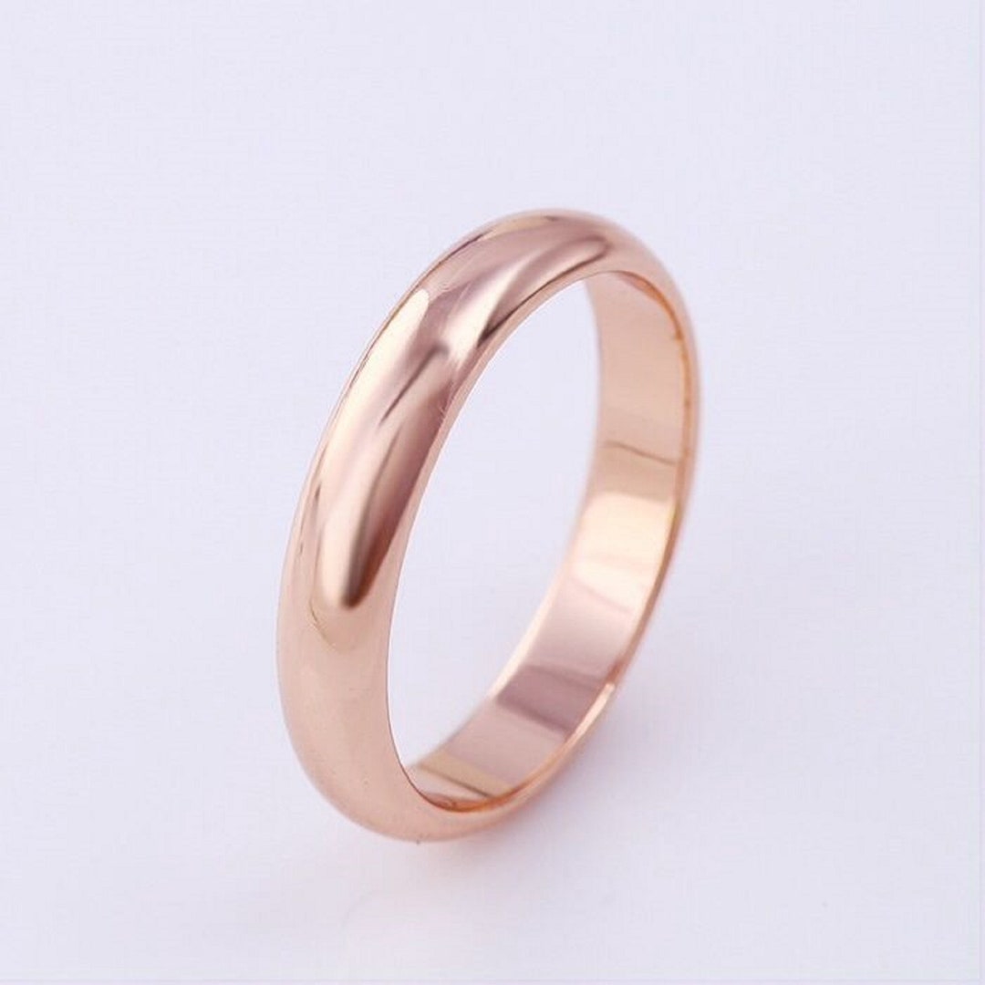 Brushed Rose Gold Men's Wedding Band
