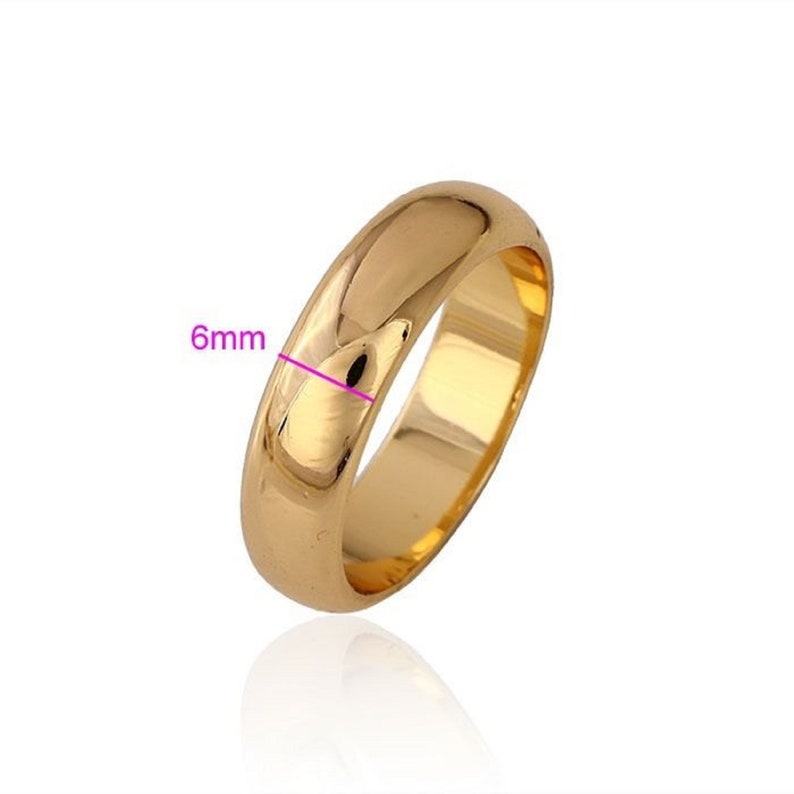 9ct 9KGold FilledD Shaped Wedding Band Ring White Gold,Yellow Gold,Rose Gold Various Sizes J till Z ,W3mm,4mm, 6mm image 4