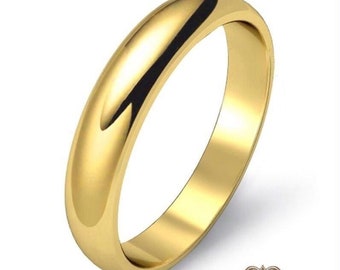 9ct 9K Yellow Gold Plated Men Ladies Wide Wedding Band Ring Various Sizes J till Z++. width=5mm Brilliant Gift , Uk seller