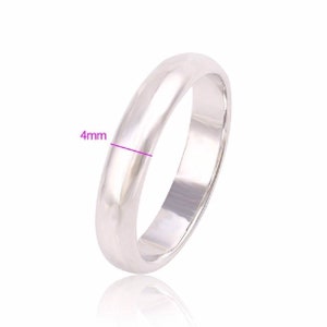 9ct 9KGold FilledD Shaped Wedding Band Ring White Gold,Yellow Gold,Rose Gold Various Sizes J till Z ,W3mm,4mm, 6mm image 9