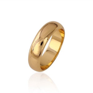 9ct 9KGold FilledD Shaped Wedding Band Ring White Gold,Yellow Gold,Rose Gold Various Sizes J till Z ,W3mm,4mm, 6mm image 5