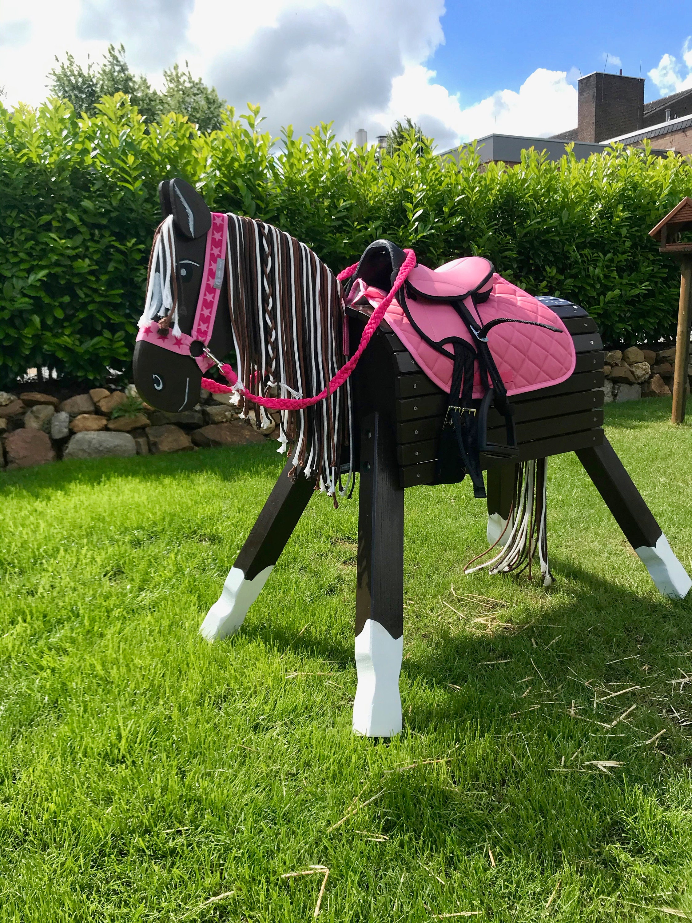 Wooden horse Voltigierhorse Garden Horse play 80 cm | Etsy