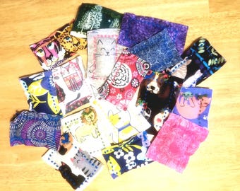 Pack of 5 Random Catnip Toys Made with Upcycled Fabric - Eco-Friendly Pet Accessories