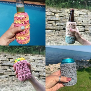 The Haley Can Cozy and Bottle Cozy crochet pattern