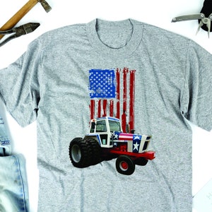 Case Bicentennial Tractor  flag shirt PNG Full Color Tractor with pride