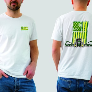 John Deer flag shirt SVG, PDF, PNG Full front and Back Tractor with pride