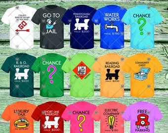 Monopoly Shirt or files SVG downloadable. 15 designs in all.