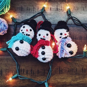 Crochet Snowman Ornament
