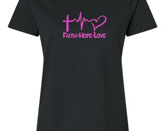 Faith Hope Love Woman's Inspirational T-Shirt