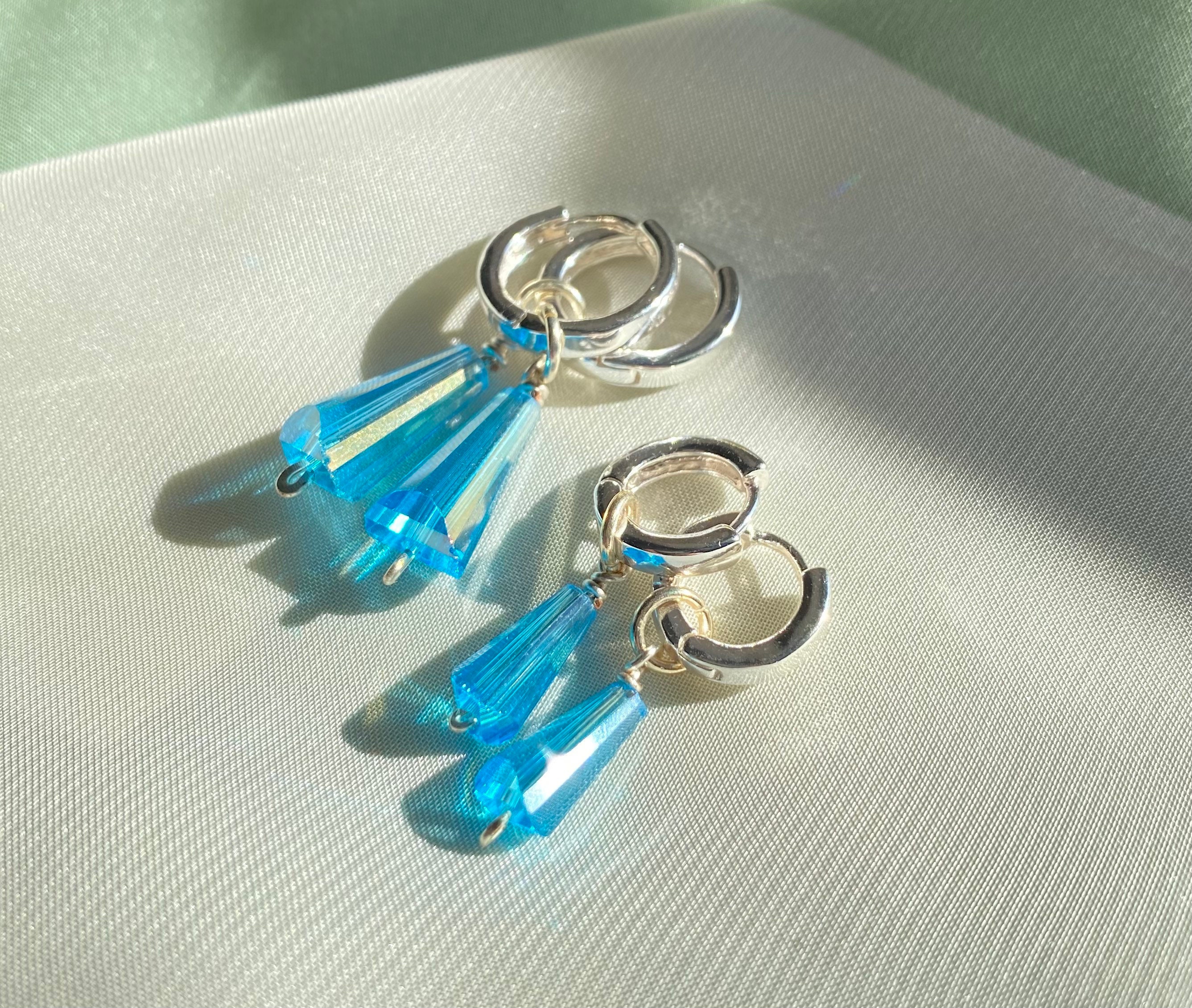 Glass Cone earrings Layered earrings For Earring Etsy