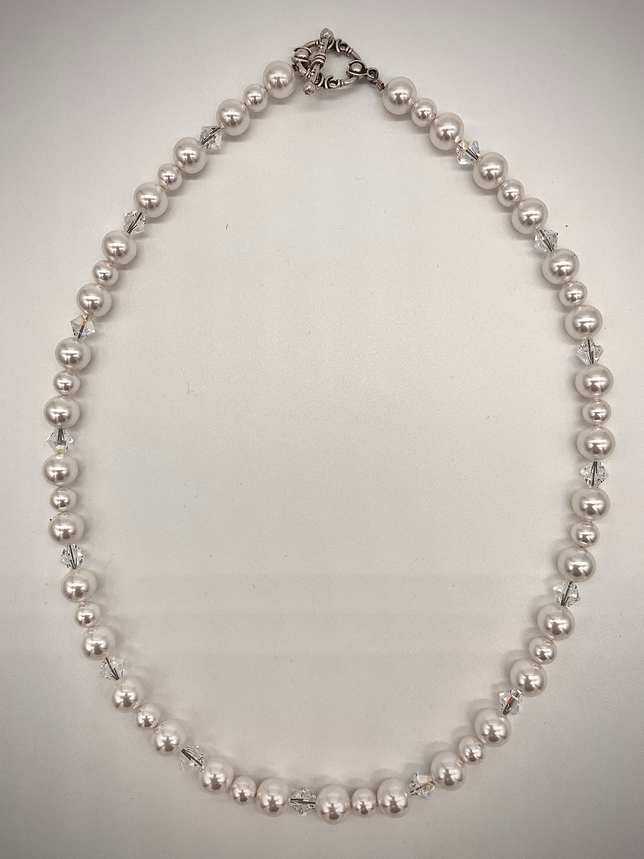 Genuine White Crystal Necklace 18 1/2 Crystal Pearl - Etsy UK