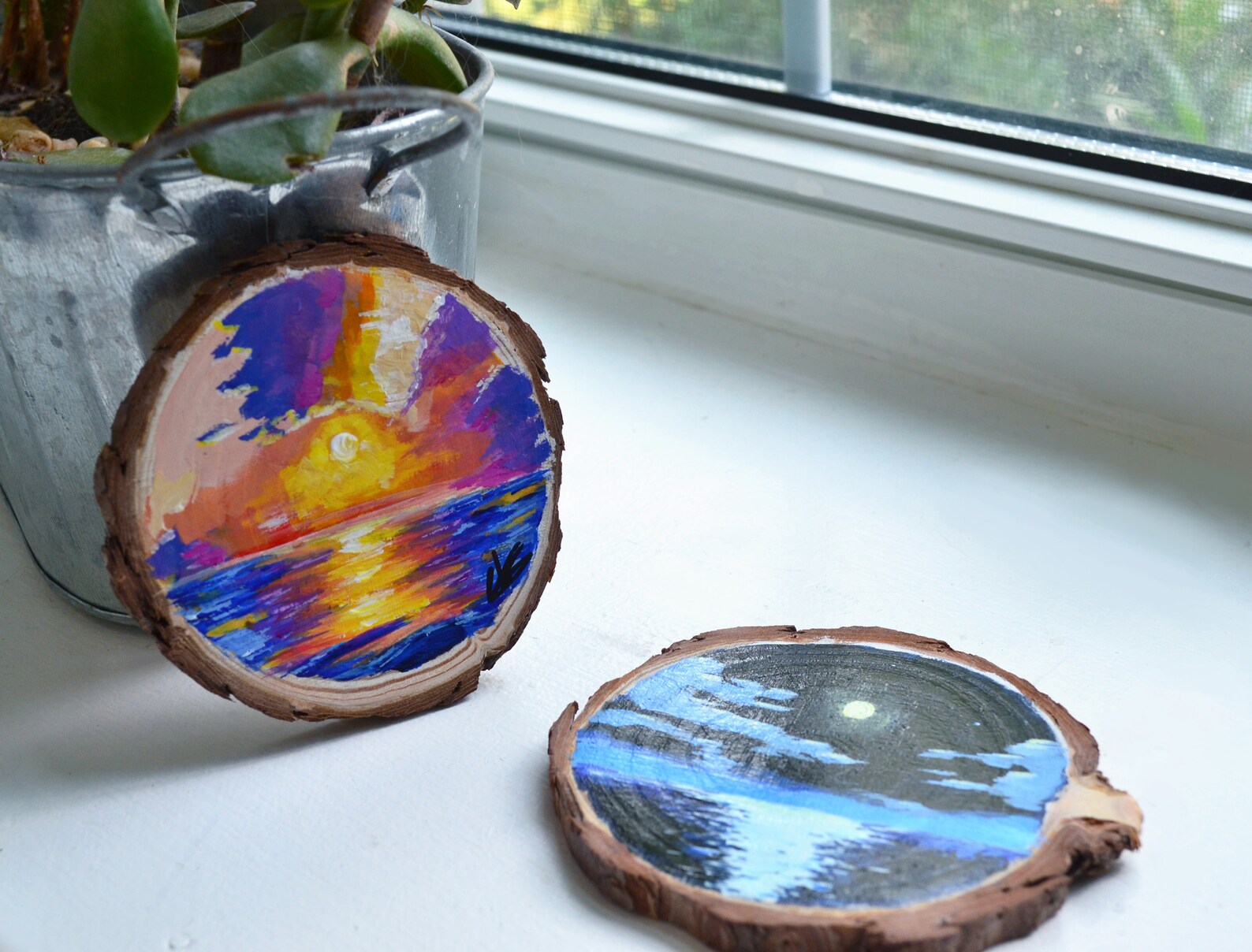 Hand painted coasters Etsy