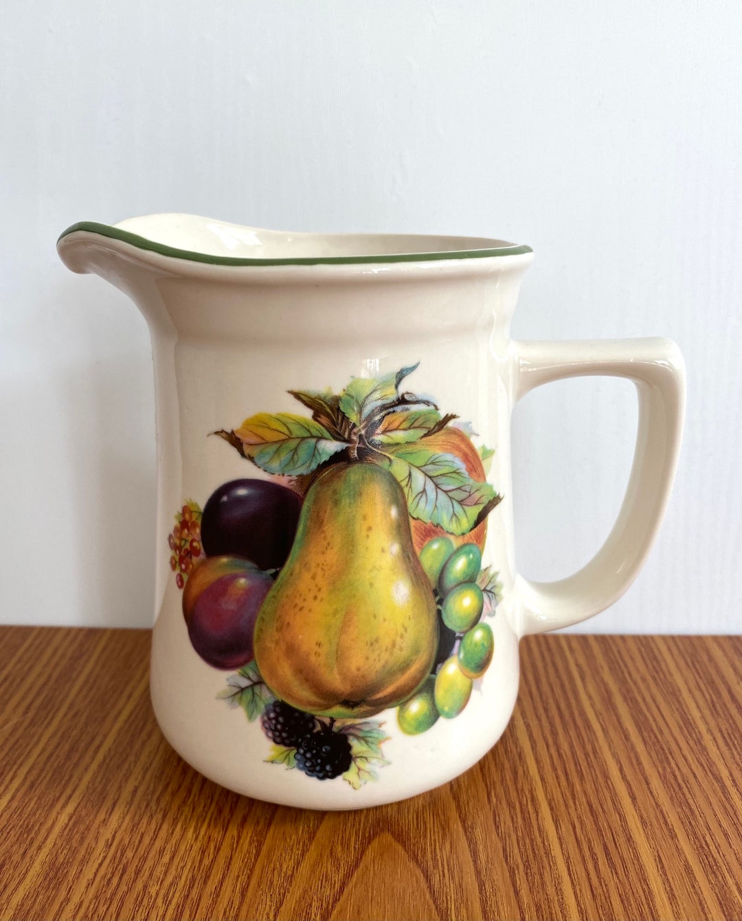 Vintage Ulster Ceramics 5 Jug With Fruit Pattern Design Milk Creamer