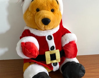 RARE! Vintage Christmas 16” Disney Winnie The Pooh Disney Santa 2000 NEW!
