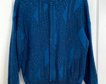 Gorgeous Vintage Massimo Mens Full Zip Cardigan Knitwear XL (Oversized)