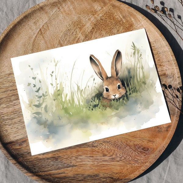 Easter greeting Easter card “Bunny” A6 folding card