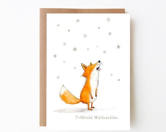 Christmas card FUCHS “Snowflakes” A6 folding card