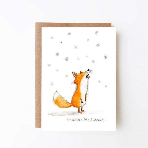 Christmas card FUCHS “Snowflakes” A6 folding card