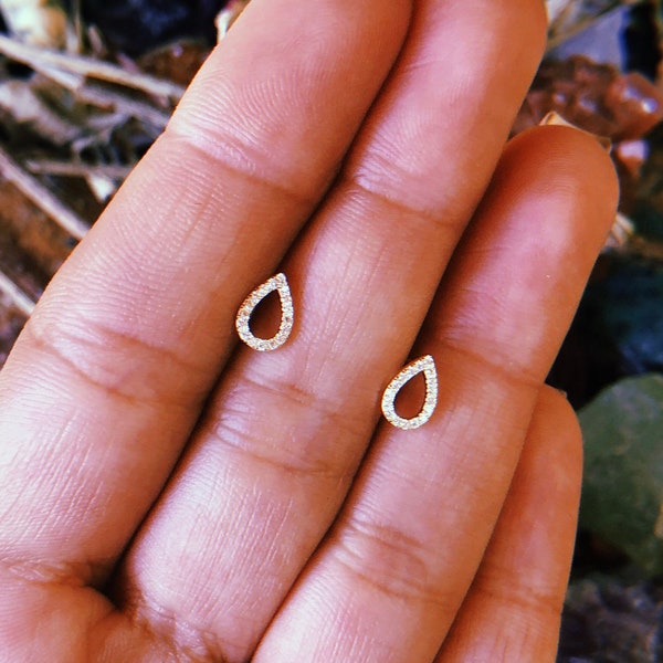 Teardrop Wedding Earrings Etsy