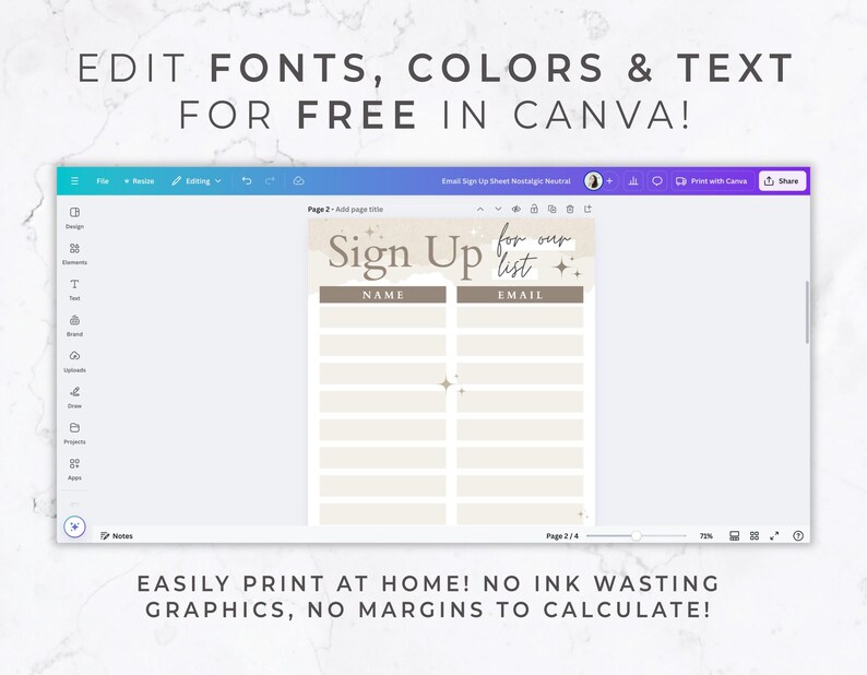 Email Sign up for Newsletters - Printable Email Sign up Form, Email ...